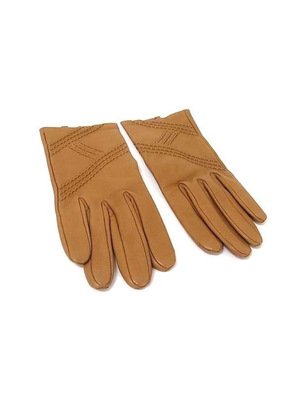 Hermes Leather Gloves Cold 7.5 Brown